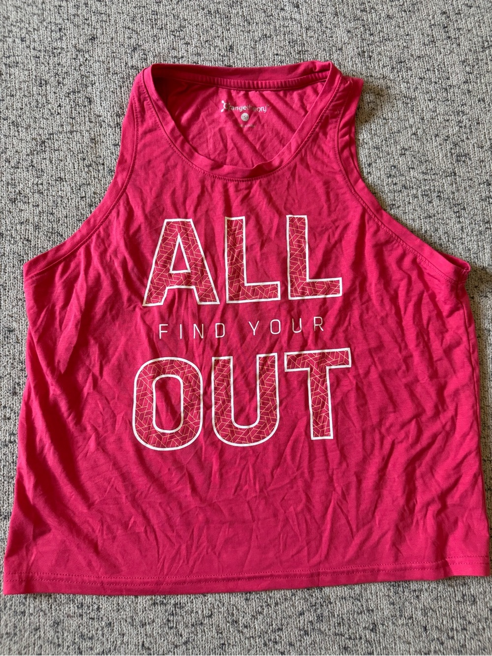 Orangetheory Pink Graphic Tank Top - "ALL OUT"